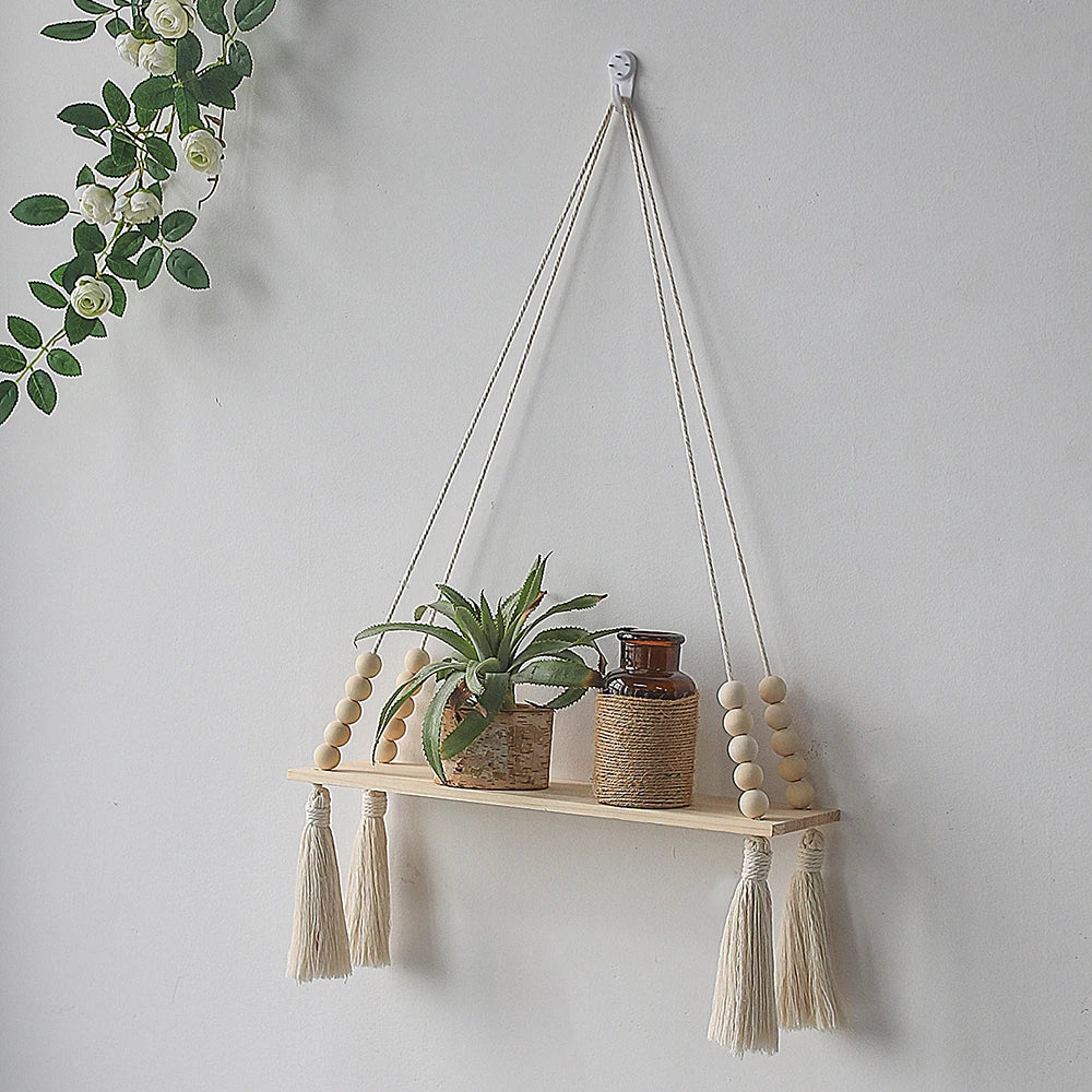 Macramé Wall Hanging Shelf Floating Wall Shelf
