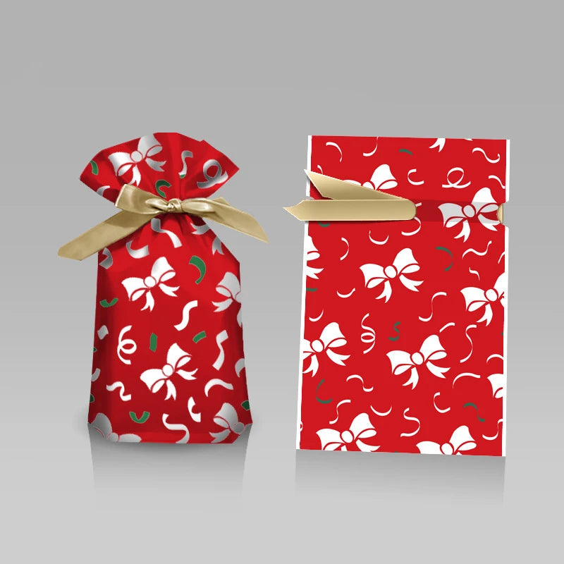 Christmas Drawstring Gift Bags – Santa, Snowflake & Deer Design