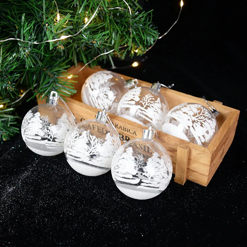 Clear Hanging Baubles for Christmas Tree Decoration