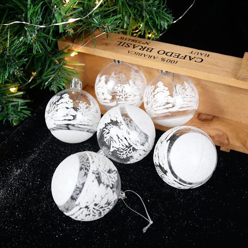 Clear Hanging Baubles for Christmas Tree Decoration