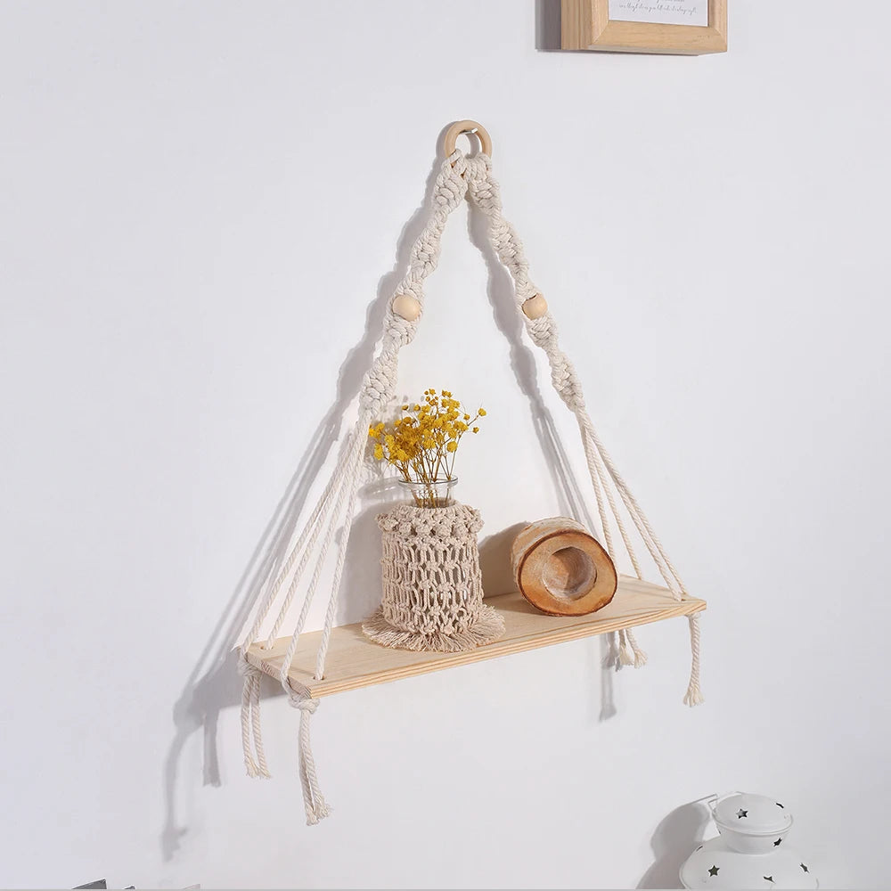 Macramé Wall Hanging Shelf Floating Wall Shelf