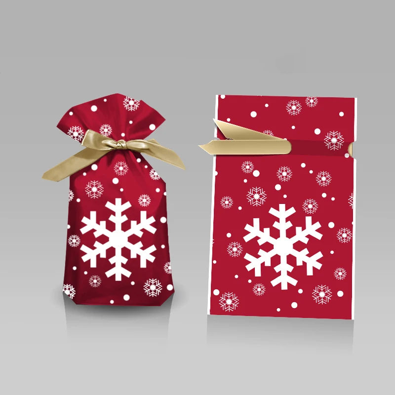 Christmas Drawstring Gift Bags – Santa, Snowflake & Deer Design