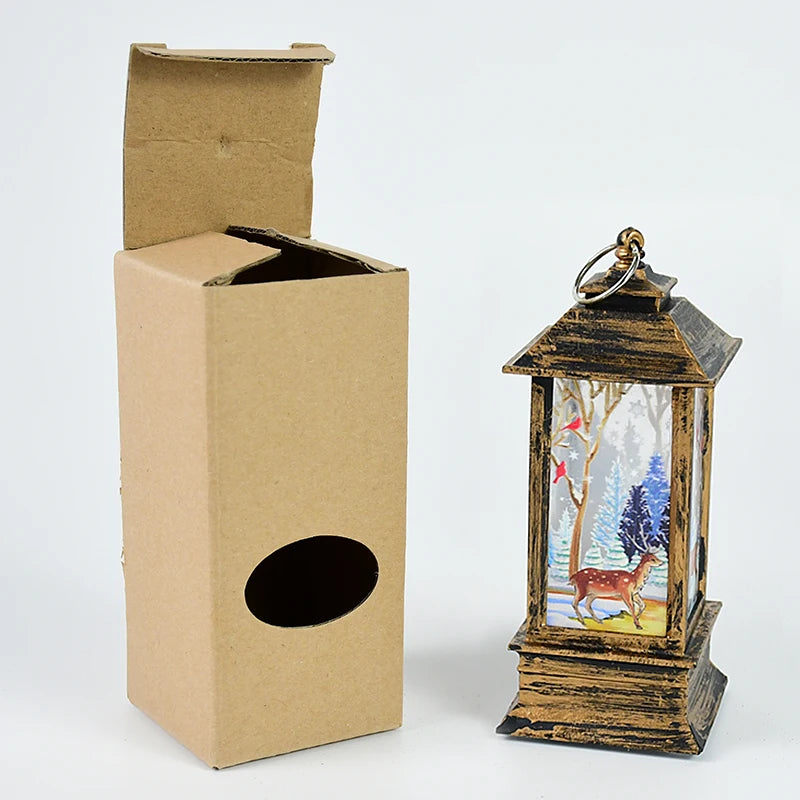 Santa Claus & Snowman Lantern Light