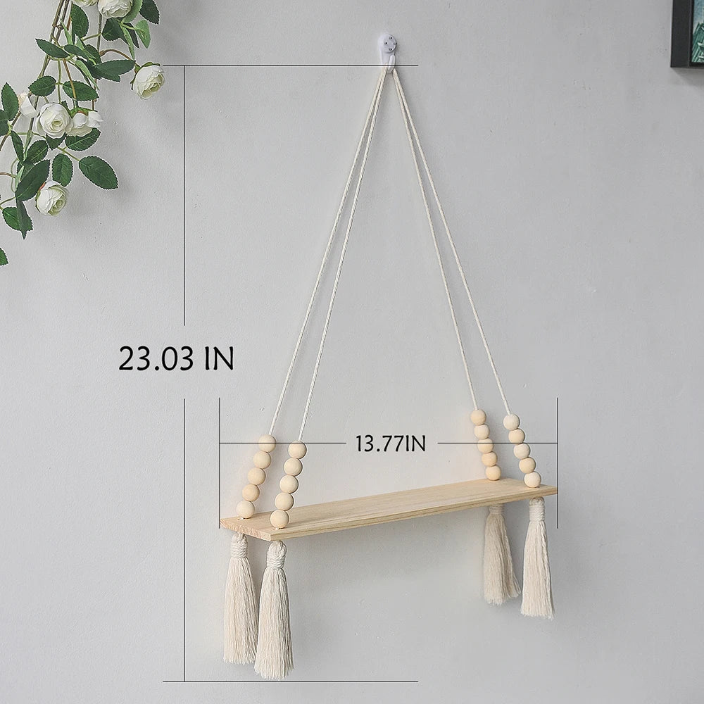 Macramé Wall Hanging Shelf Floating Wall Shelf