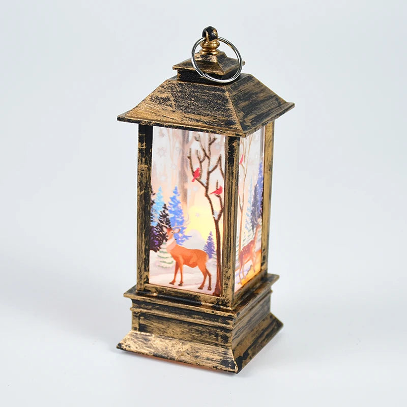 Santa Claus & Snowman Lantern Light