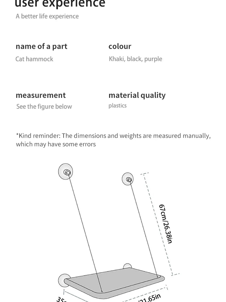 Ultra-Soft Pet Window Hammock Bed