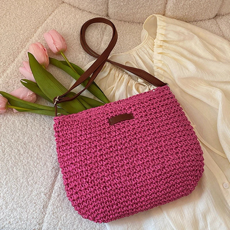 Bohemian Straw Tote Bag