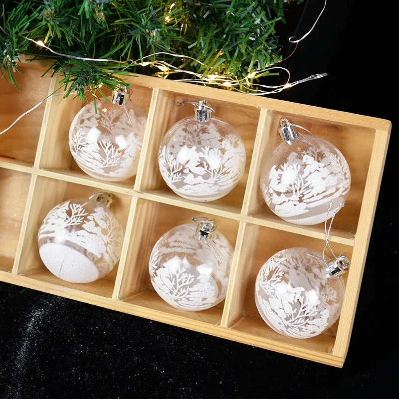 Clear Hanging Baubles for Christmas Tree Decoration