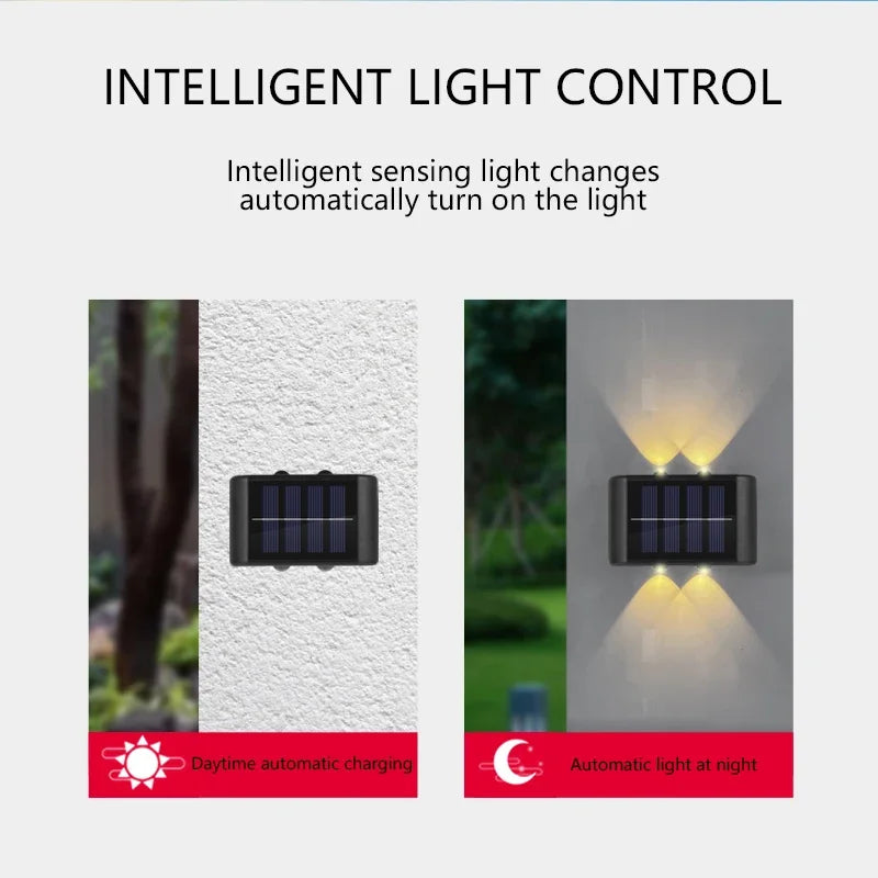 Solar Waterproof Wall Light for Courtyard Garden