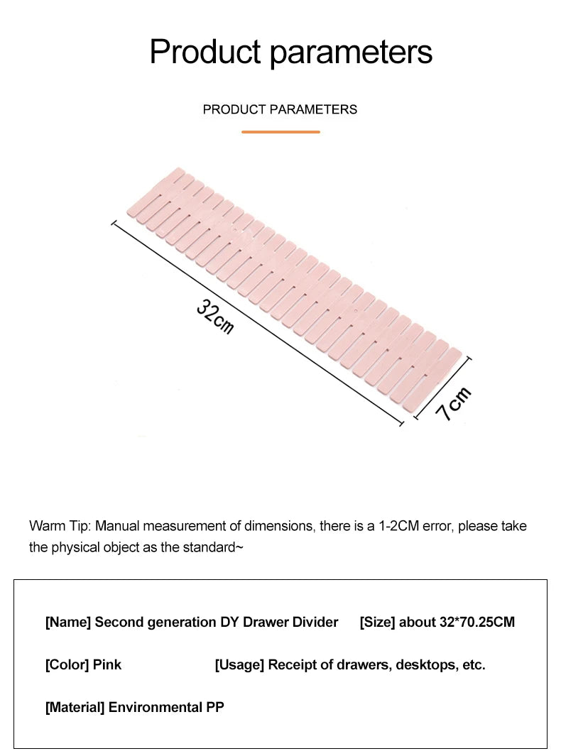 Pink Divider Adjustable Storage
