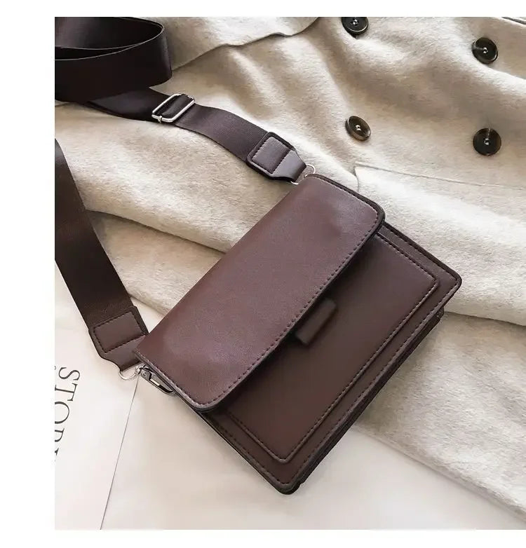 Leather Flap Bag for Women