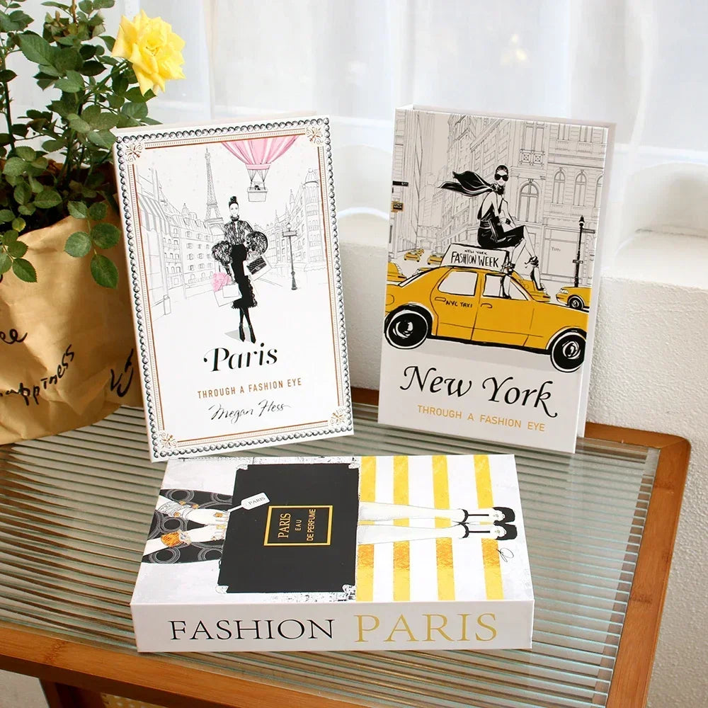 3Pcs Fashion Fake Books Living Room Decoration Designer Books