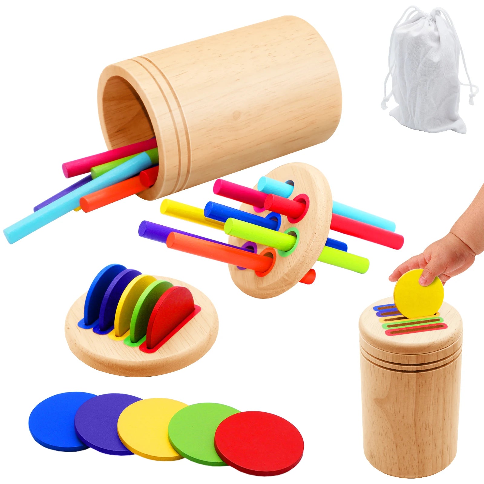 Montessori Wooden Color Sorting Toy