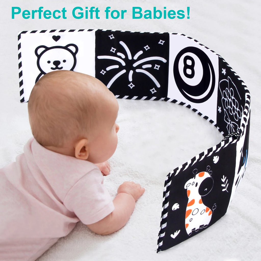 High Contrast Baby Cloth Book in Packaging – Perfect Newborn Gift