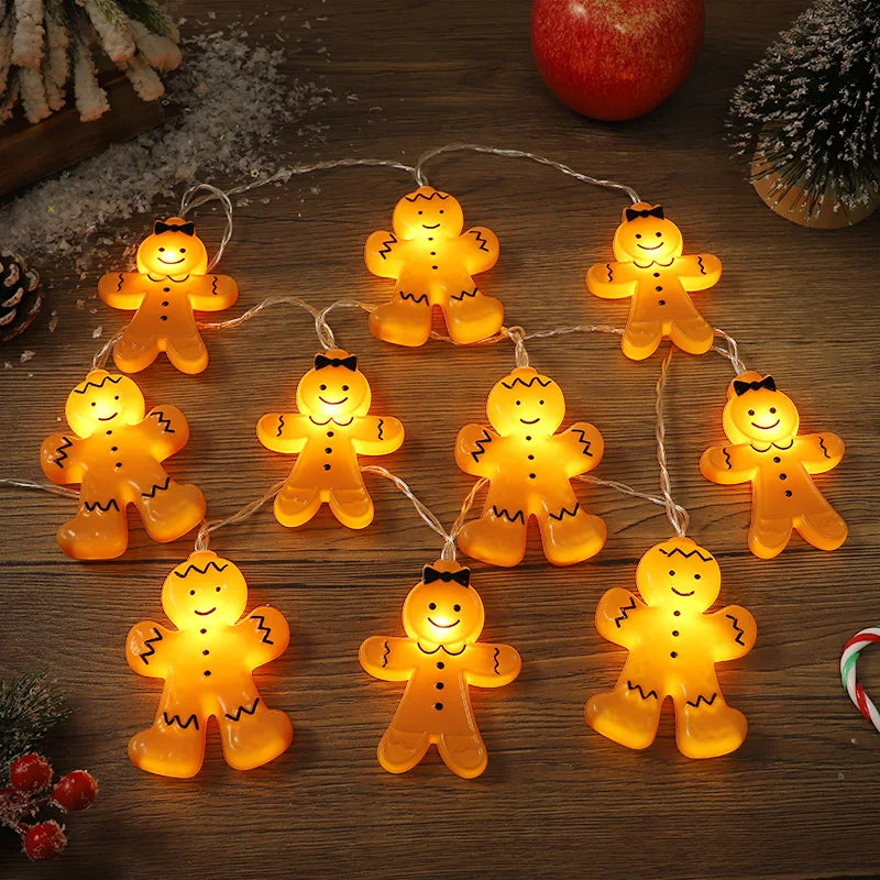 Christmas LED String Lights – Santa Claus & Gingerbread Man
