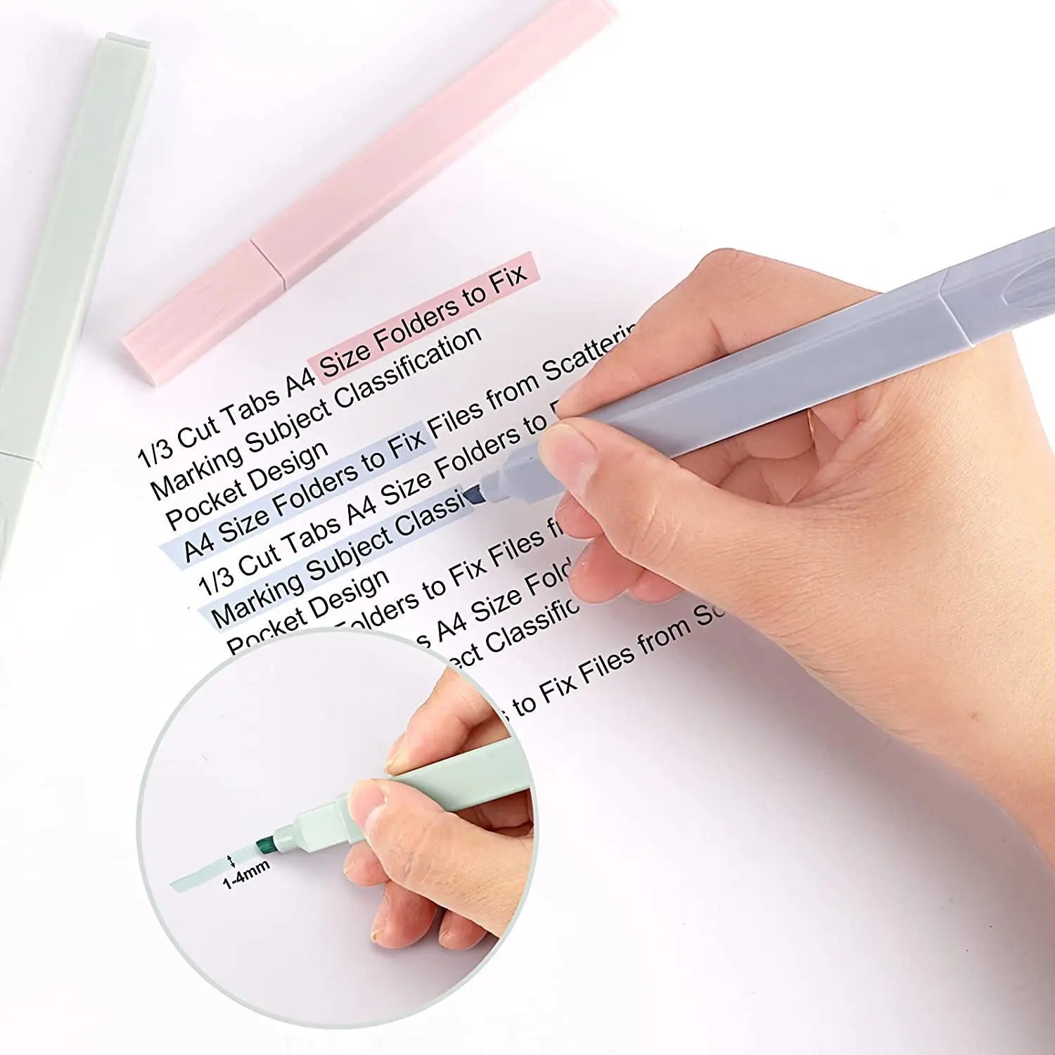 Aesthetic Cute Pastel Highlighter Pens 12 Colors