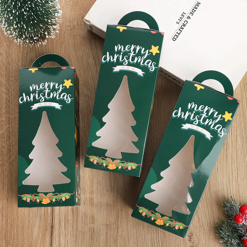 Christmas Tree Gift Boxes with Clear Window