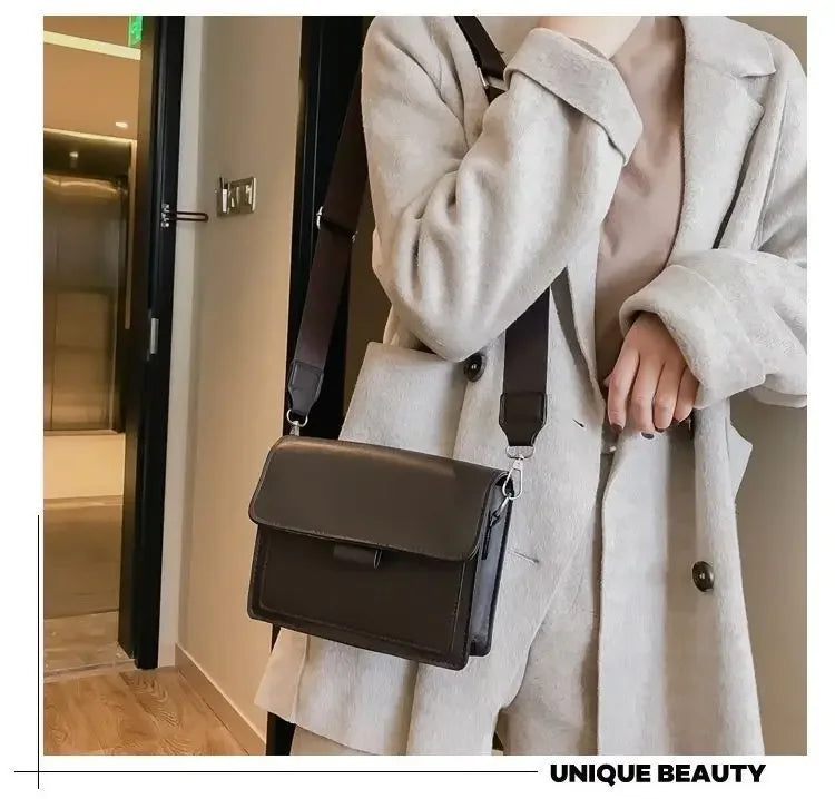 Leather Flap Bag for Women