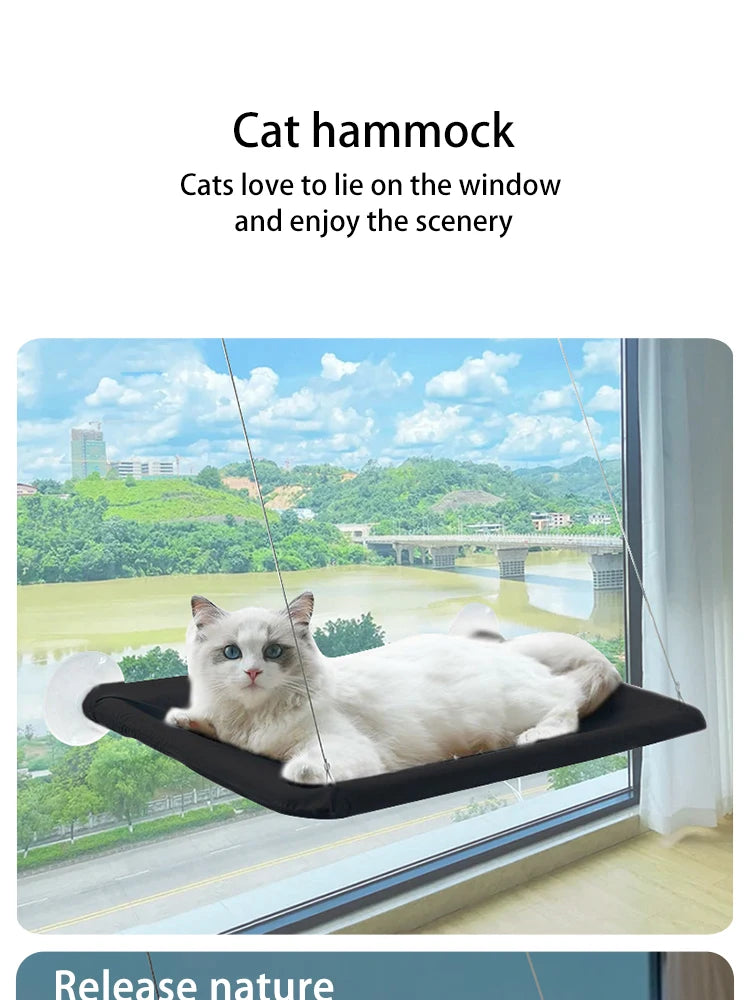 Ultra-Soft Pet Window Hammock Bed