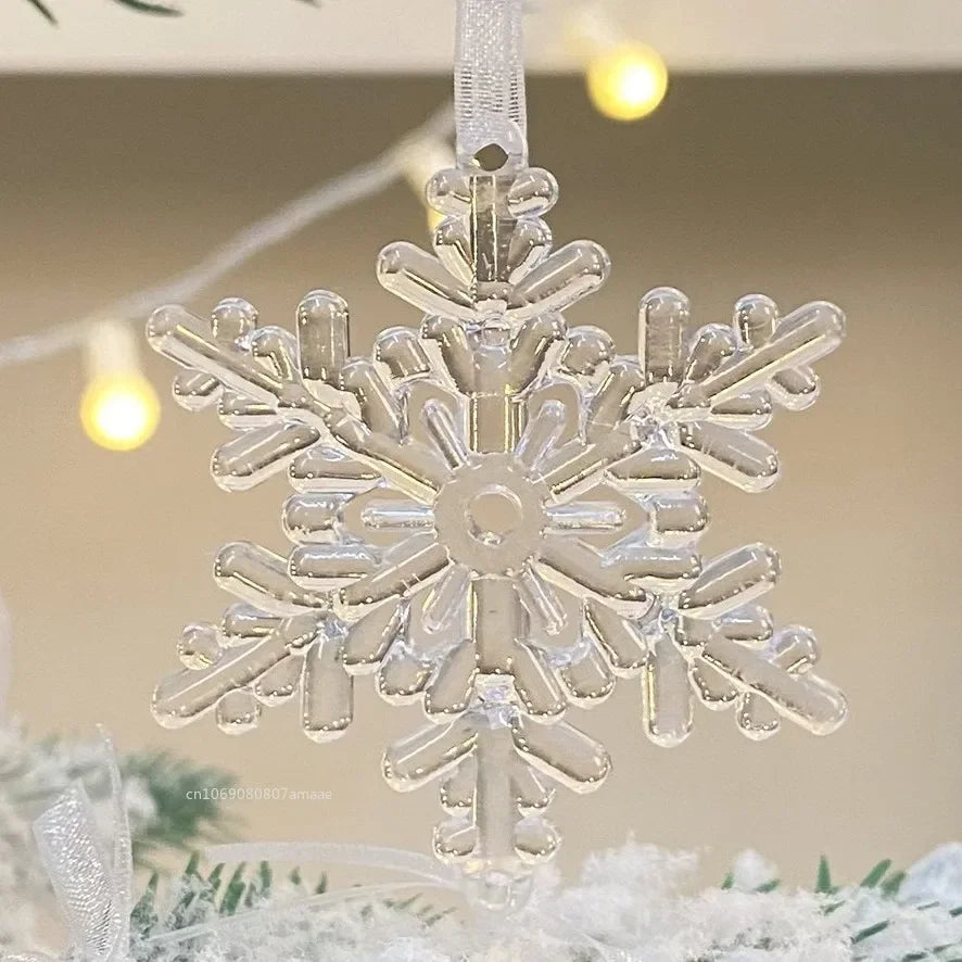 Transparent Snowflake Pendants