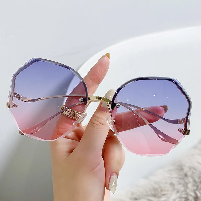 Vintage Oversized Square Sunglasses For Women