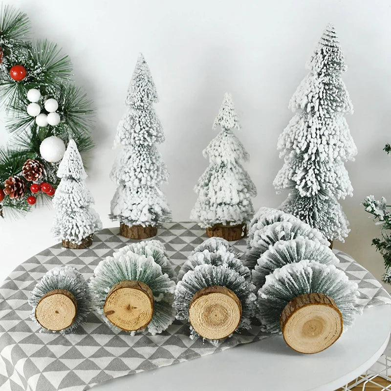 Mini Christmas Snow Pine Trees