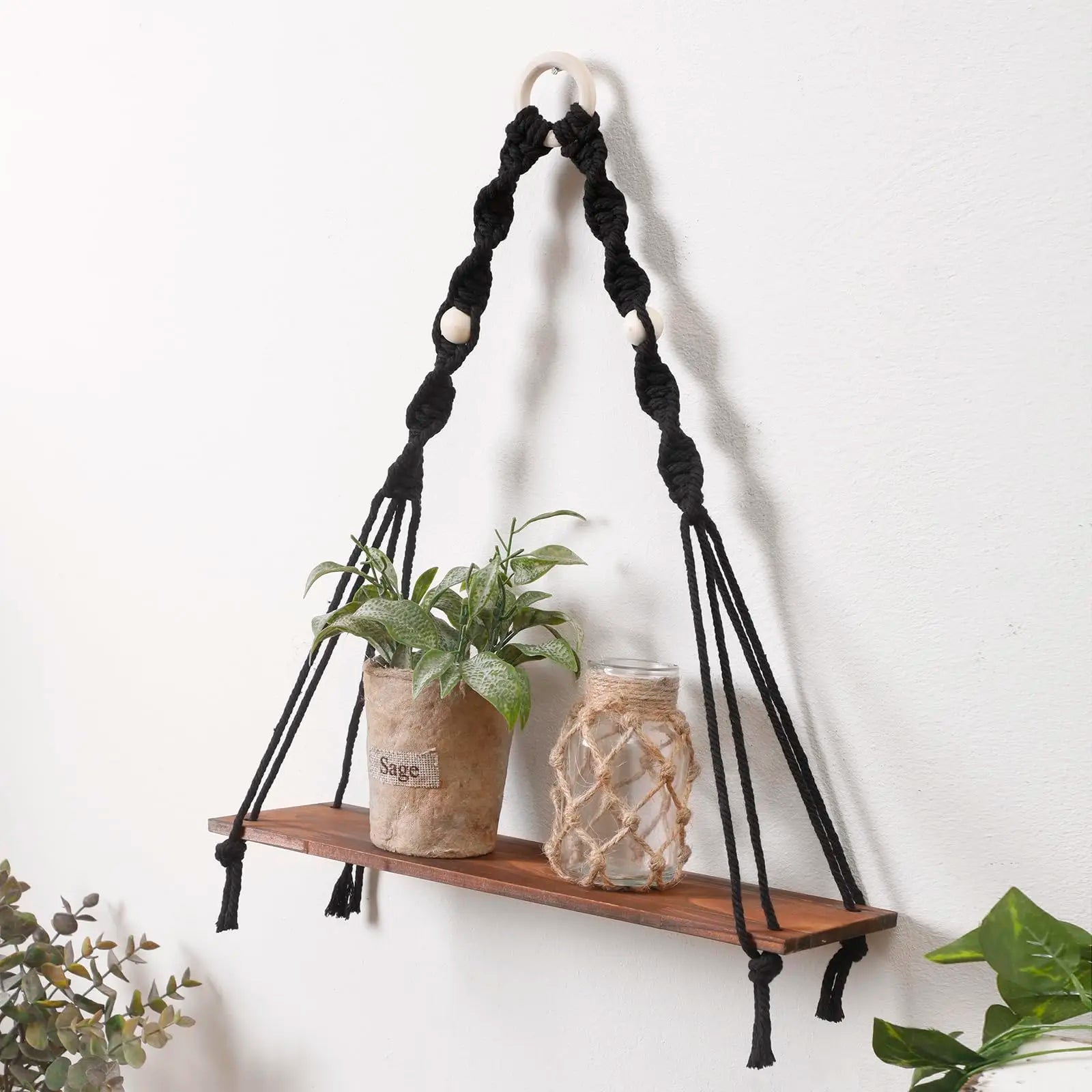 Macramé Wall Hanging Shelf Floating Wall Shelf