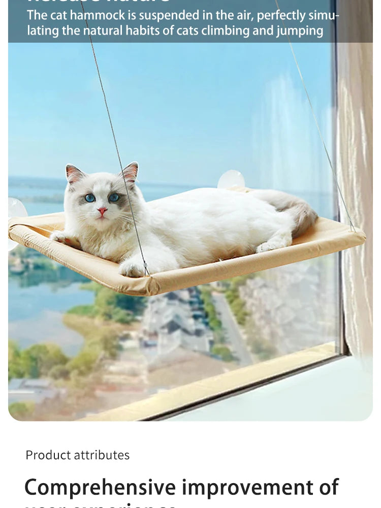 Ultra-Soft Pet Window Hammock Bed