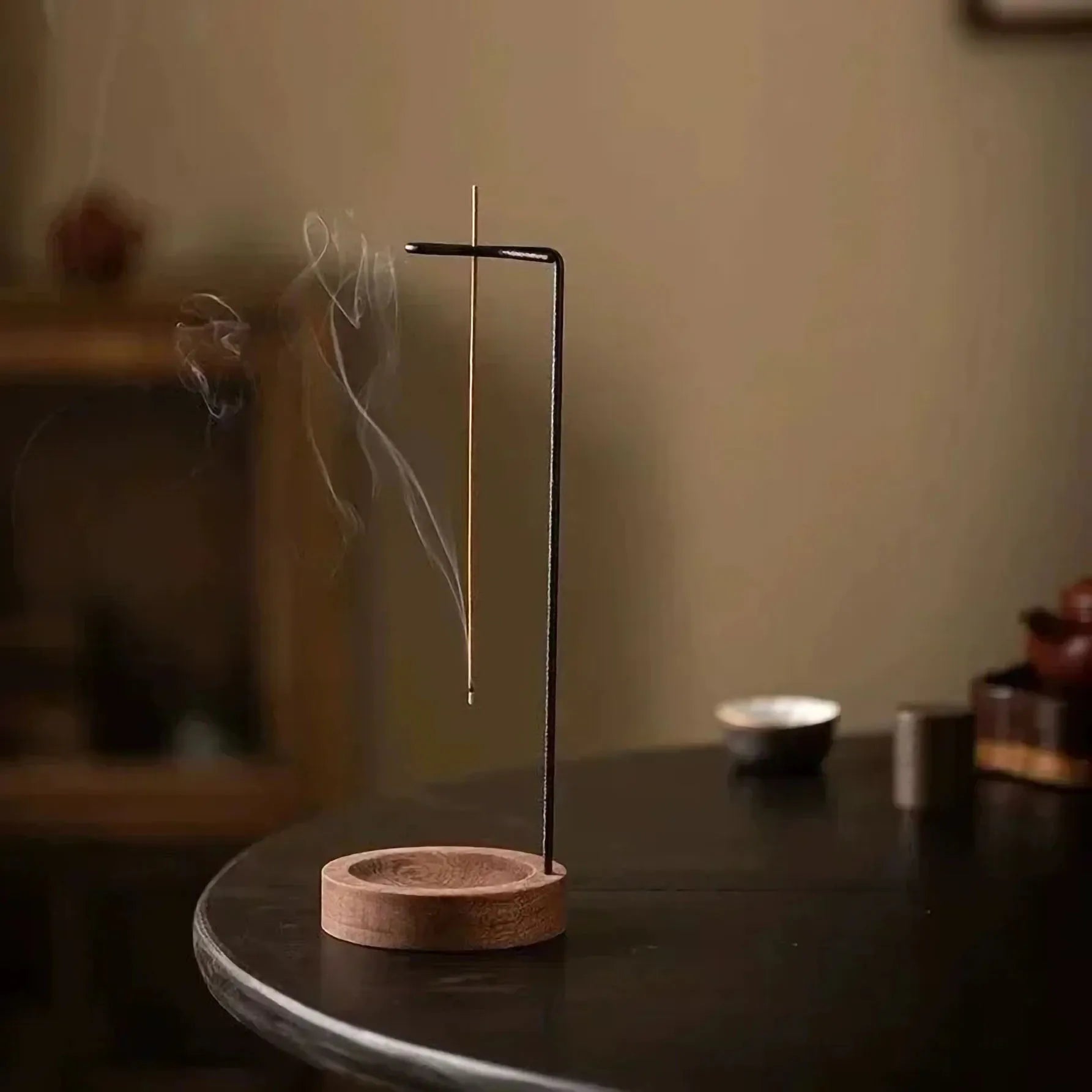 Upside Down Wooden Incense Burner