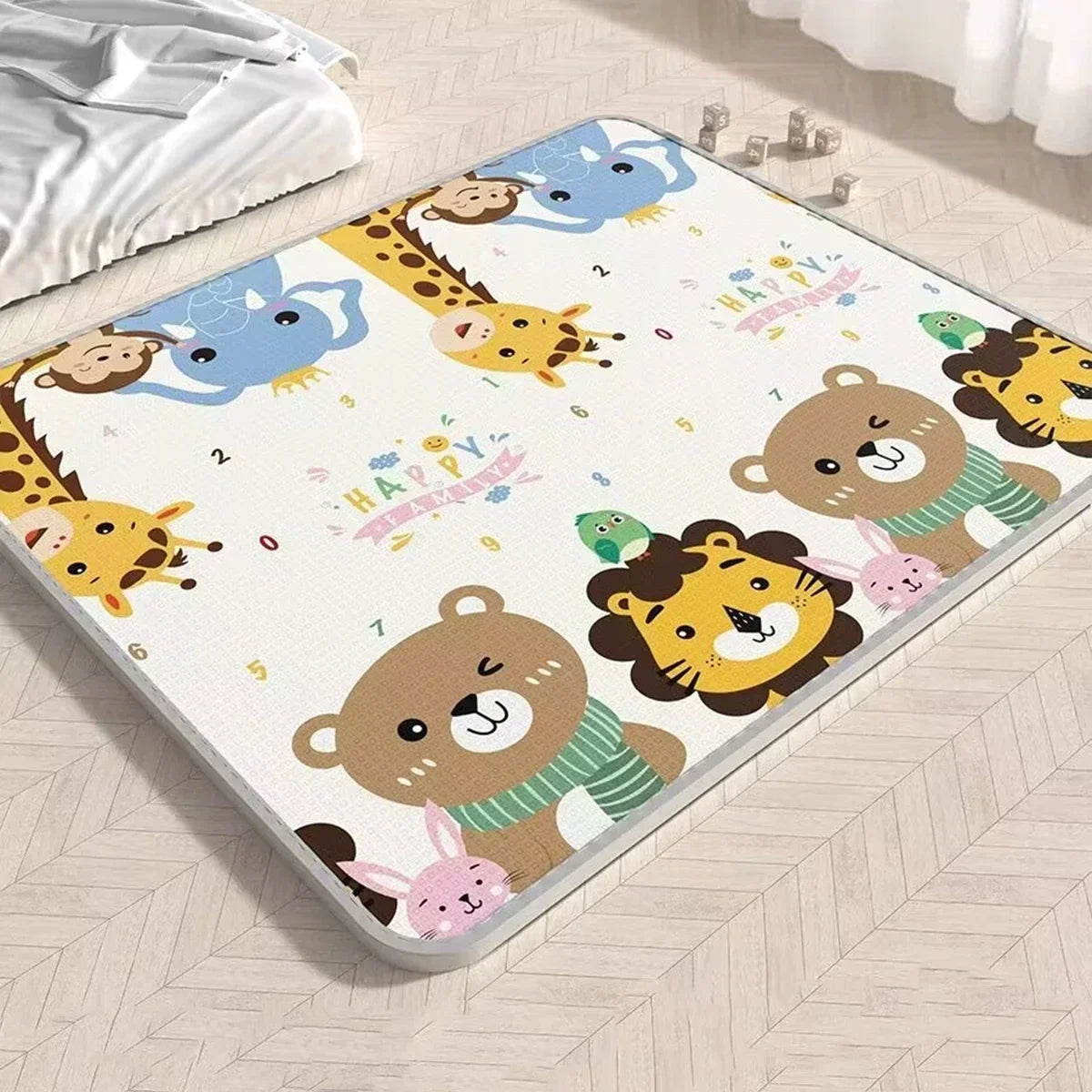 Foldable Double-Sided Baby Play Mat – Soft Foam Educational Rug