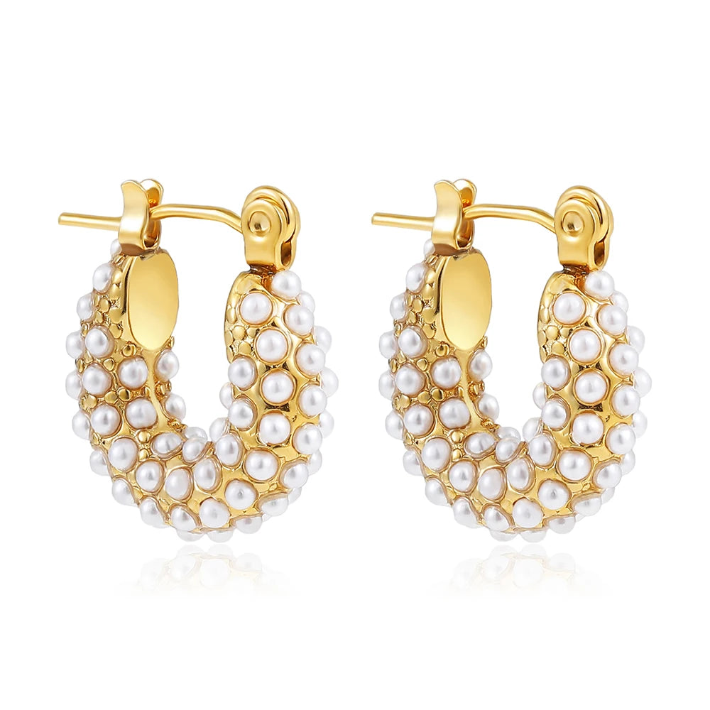 Zircon Round Hoop Earrings for Women