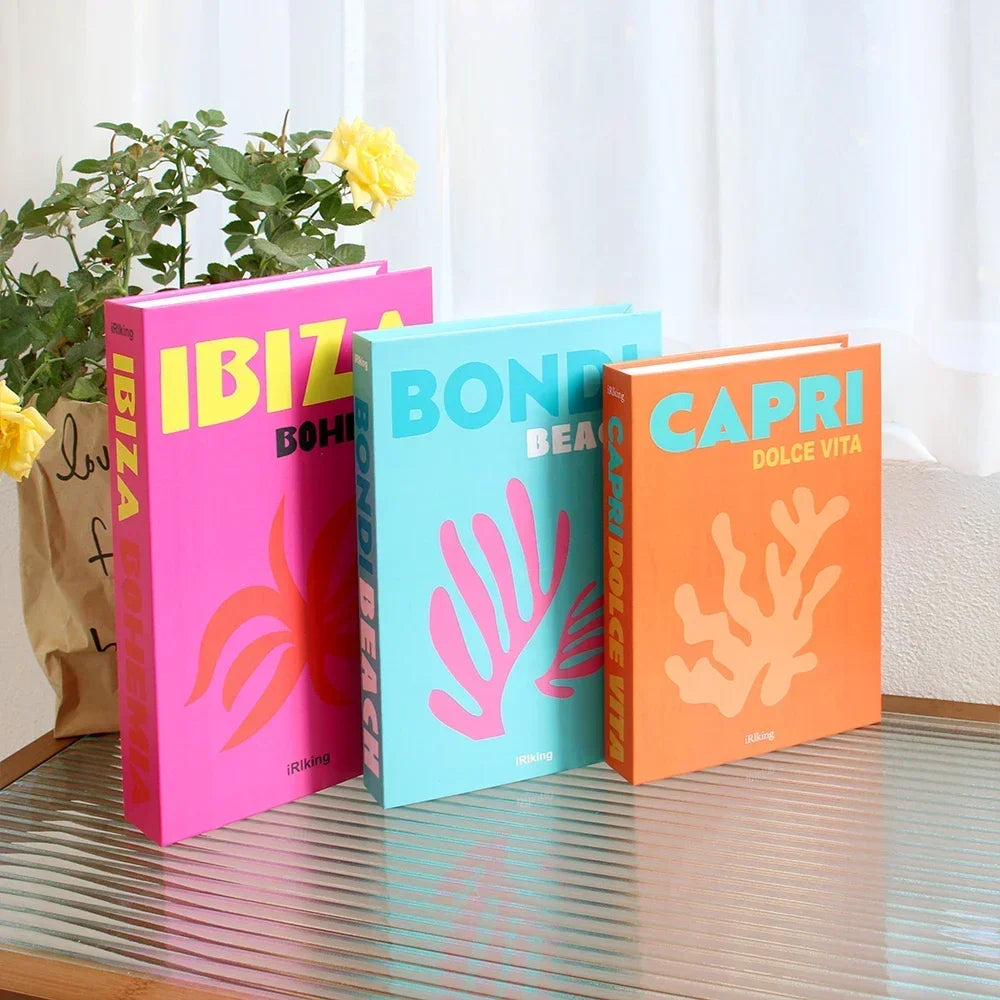 3Pcs Fashion Fake Books Living Room Decoration Designer Books