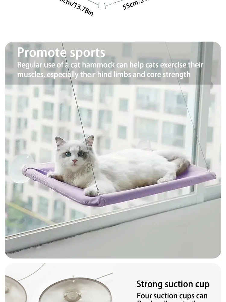 Ultra-Soft Pet Window Hammock Bed