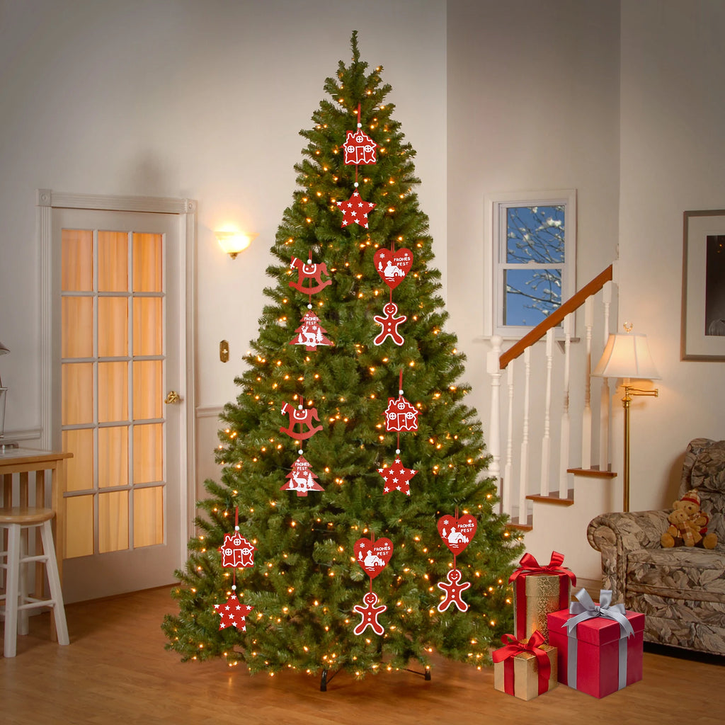 Wooden Christmas Tree Hanging Ornaments