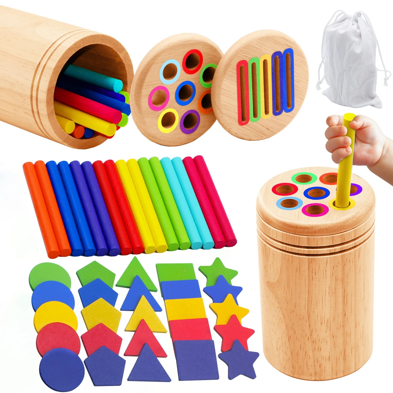 Montessori Wooden Color Sorting Toy