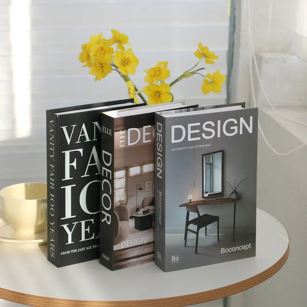 3Pcs Fashion Fake Books Living Room Decoration Designer Books