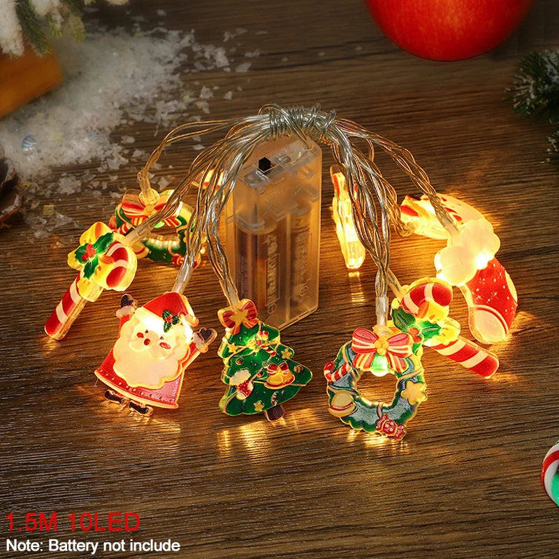 Christmas LED String Lights – Santa Claus & Gingerbread Man