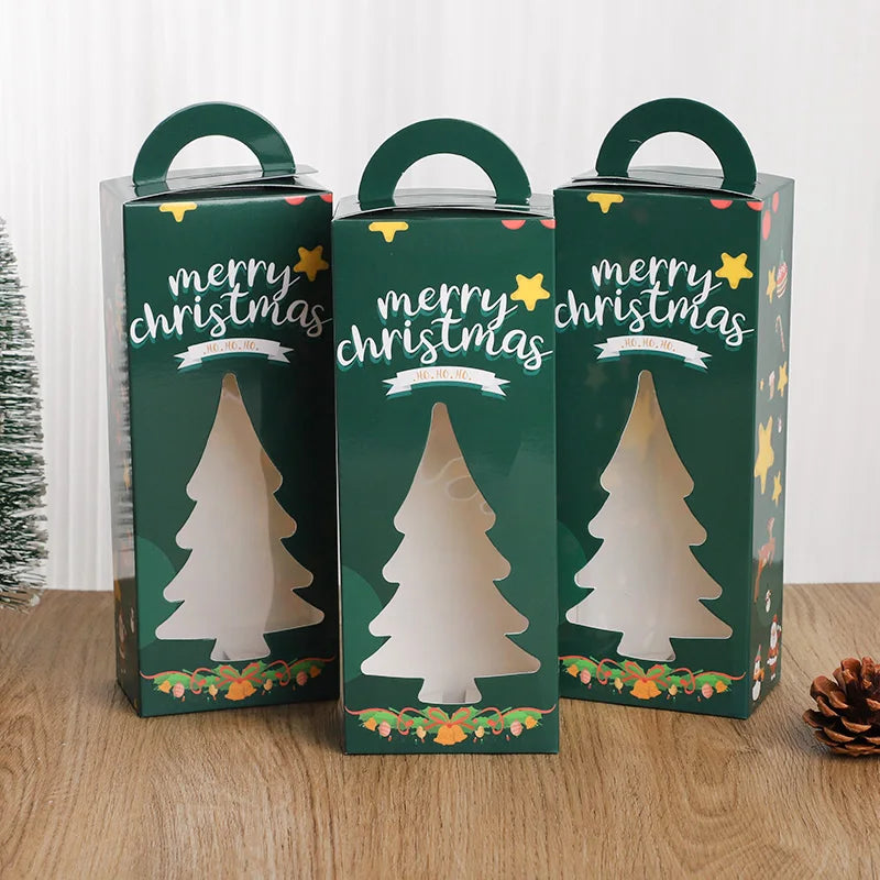 Christmas Tree Gift Boxes with Clear Window
