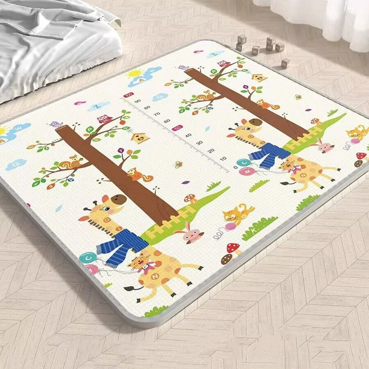 Foldable Double-Sided Baby Play Mat – Soft Foam Educational Rug