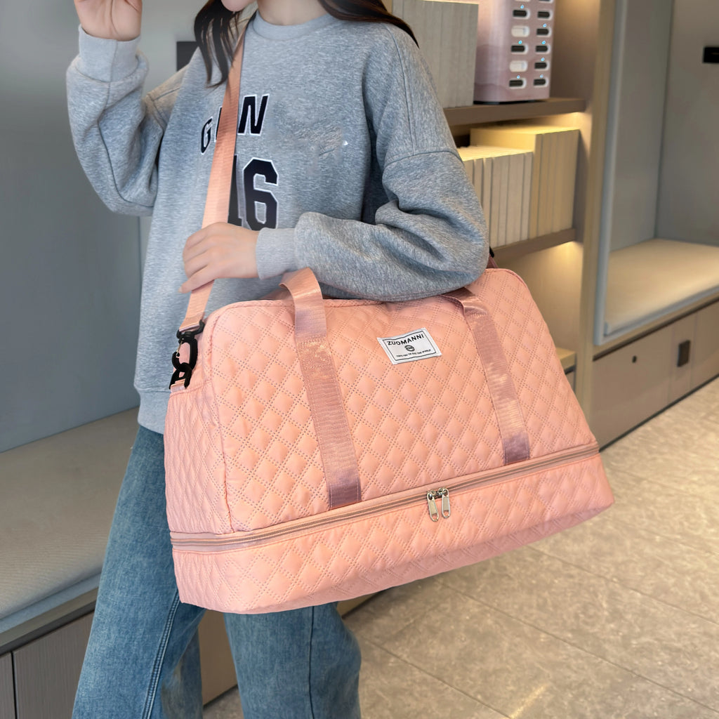 Lightweight Rhombic Lattice Travel Duffle Bag