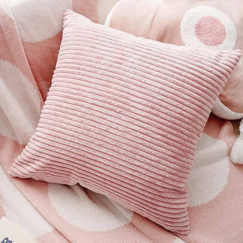 Pink Embroidered Decorative Cushion Cover – Floral Design