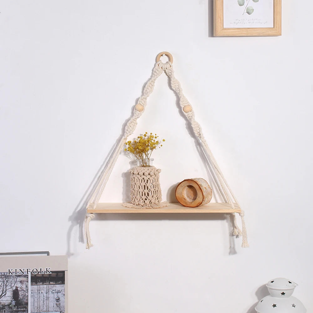 Macramé Wall Hanging Shelf Floating Wall Shelf