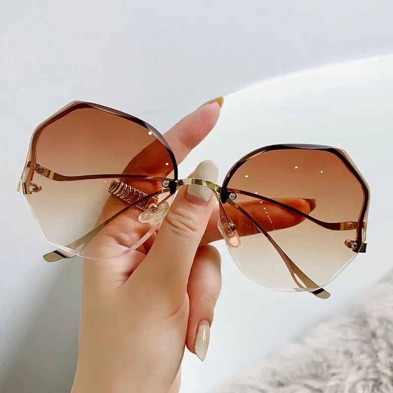 Vintage Oversized Square Sunglasses For Women