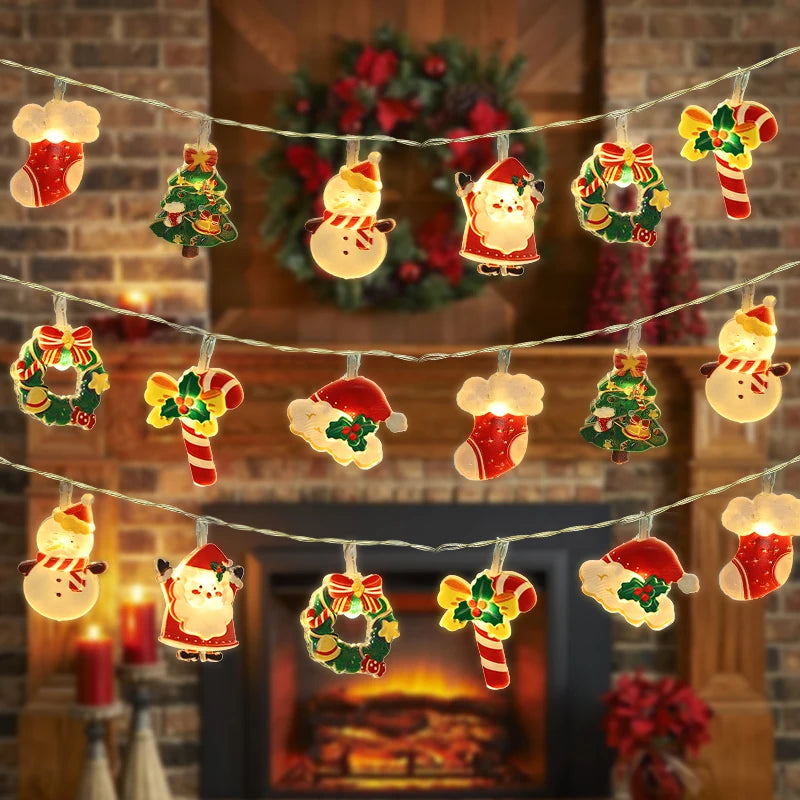 Christmas LED String Lights – Santa Claus & Gingerbread Man