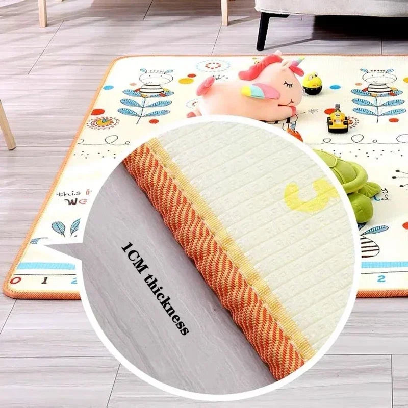 Foldable Double-Sided Baby Play Mat – Soft Foam Educational Rug