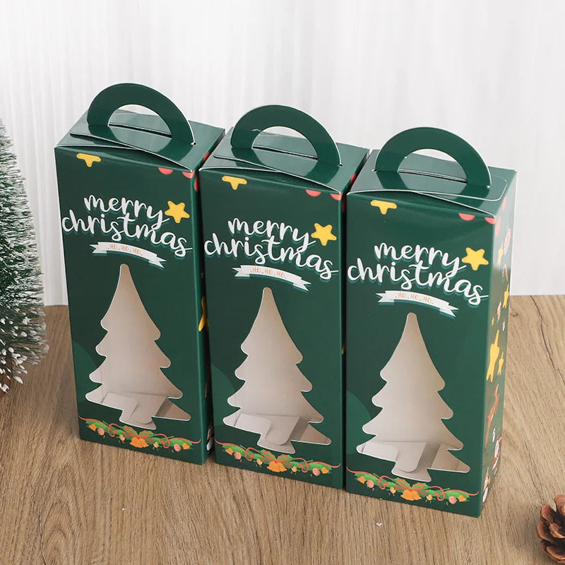Christmas Tree Gift Boxes with Clear Window