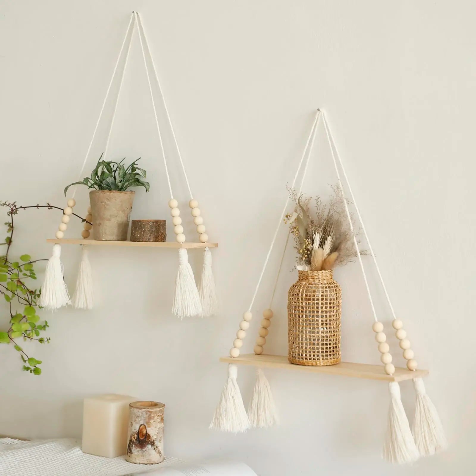 Macramé Wall Hanging Shelf Floating Wall Shelf