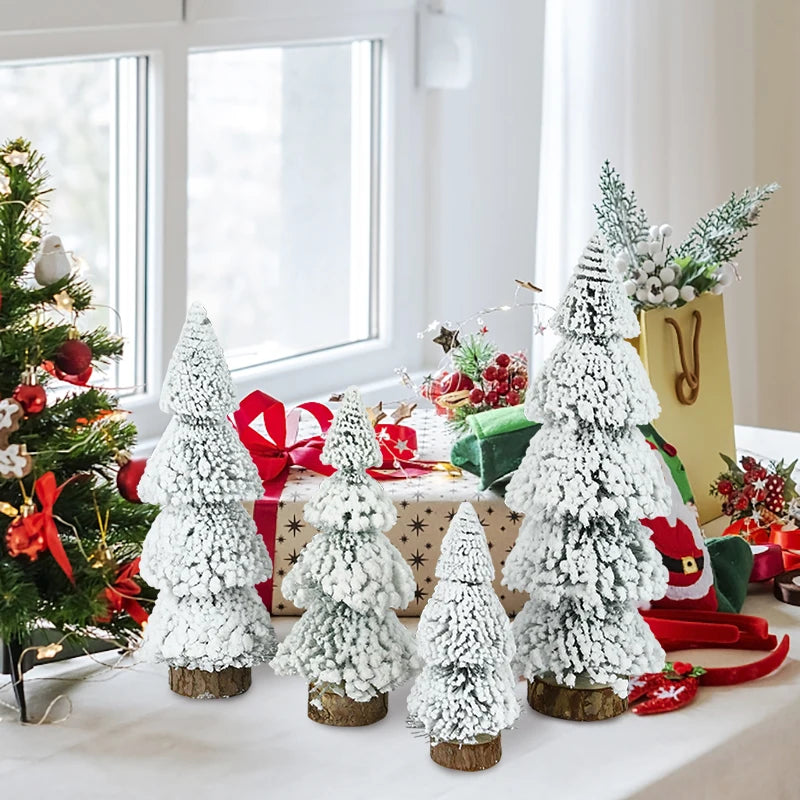 Mini Christmas Snow Pine Trees