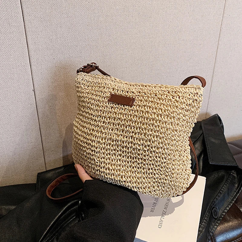 Bohemian Straw Tote Bag