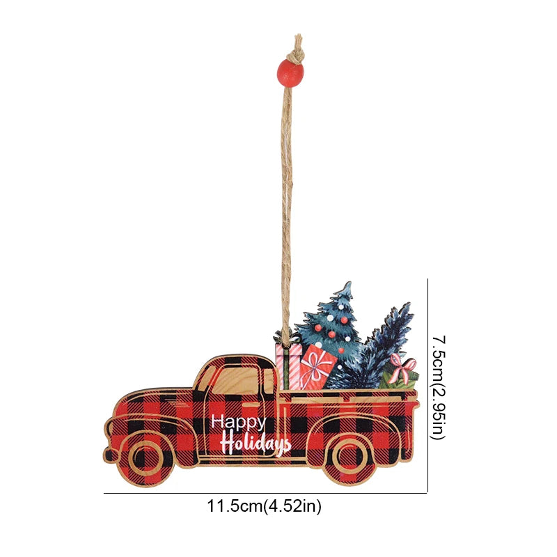 Wooden Christmas Tree Desktop Ornament